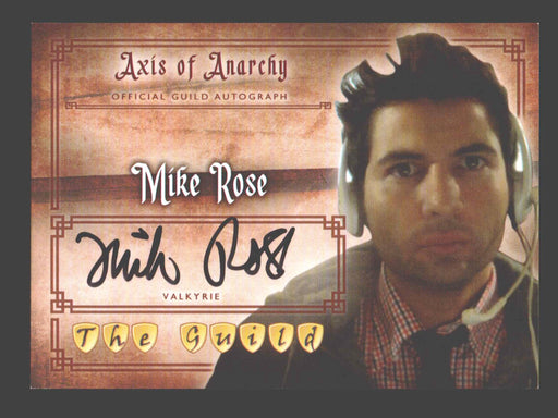 2012 The Guild Seasons 1-3 Mike Rose as Valkyrie Autograph Card A14 Cryptozoic - TvMovieCards.com