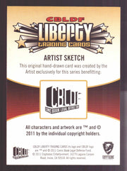 2011 CBLDF Comic Book Legal Defense Fund Liberty Artist Sketch Trading Card - TvMovieCards.com