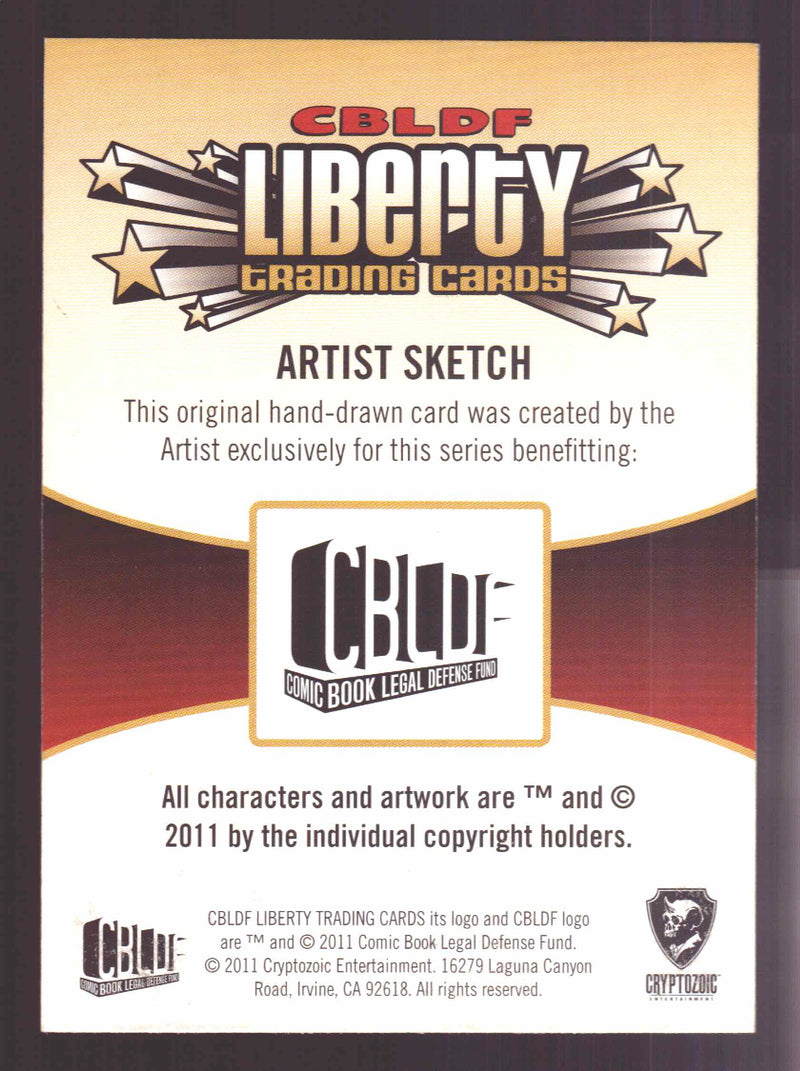 2011 CBLDF Comic Book Legal Defense Fund Liberty Artist Sketch Trading Card - TvMovieCards.com