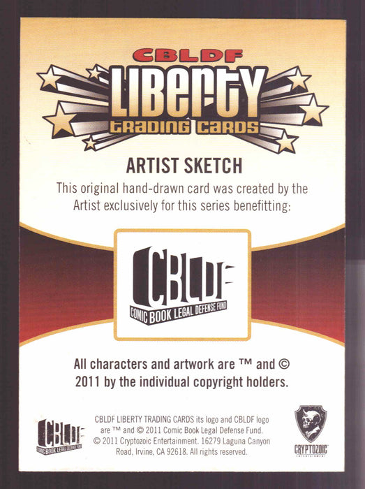 2011 CBLDF Comic Book Legal Defense Fund Liberty Artist Sketch Trading Card - TvMovieCards.com