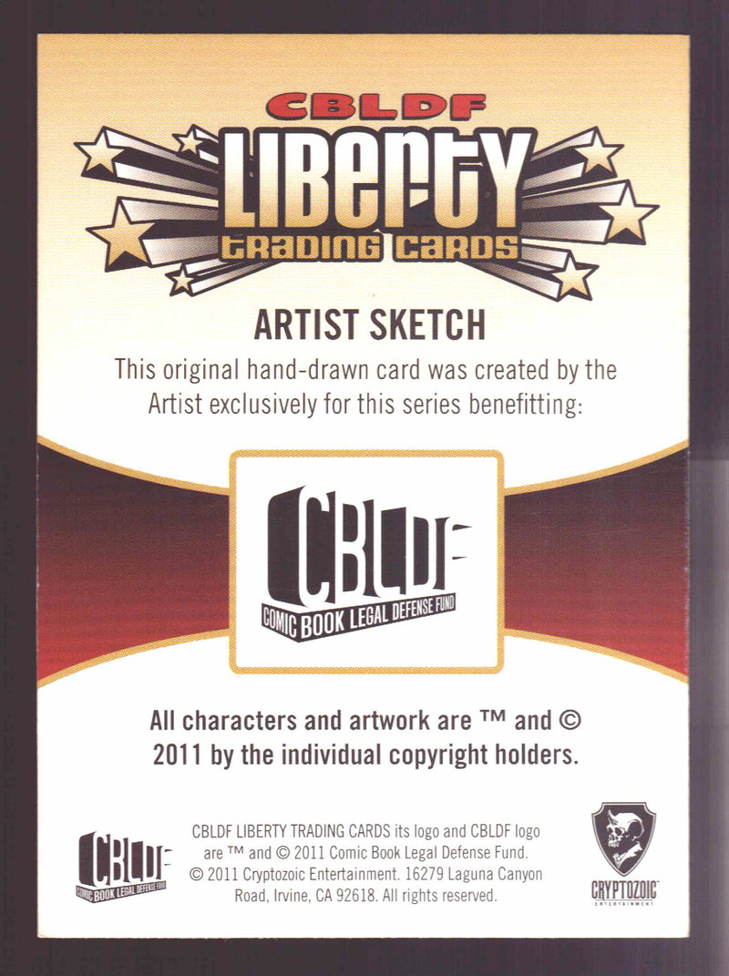 2011 Cryptozoic CBLDF Liberty Artist Sketch Card by Scott McCloud - TvMovieCards.com