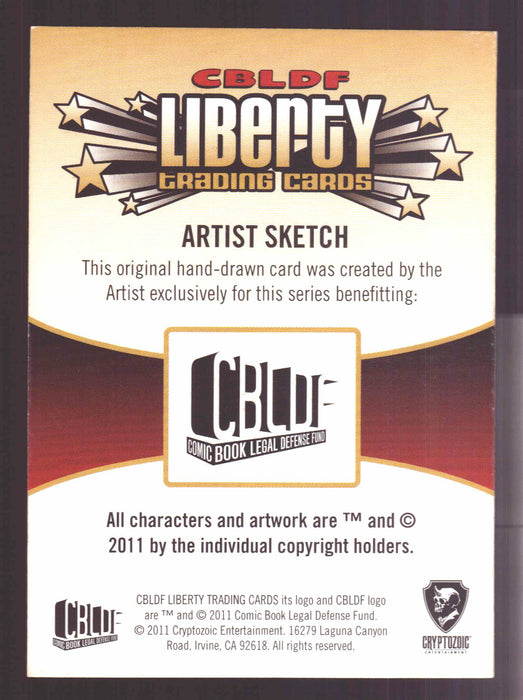 2011 CBLDF Comic Book Legal Defense Fund Liberty Artist Sketch Trading Card - TvMovieCards.com