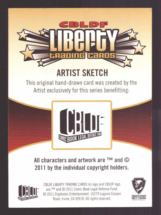 2011 CBLDF Comic Book Legal Defense Fund Liberty Artist Sketch Trading Card - TvMovieCards.com