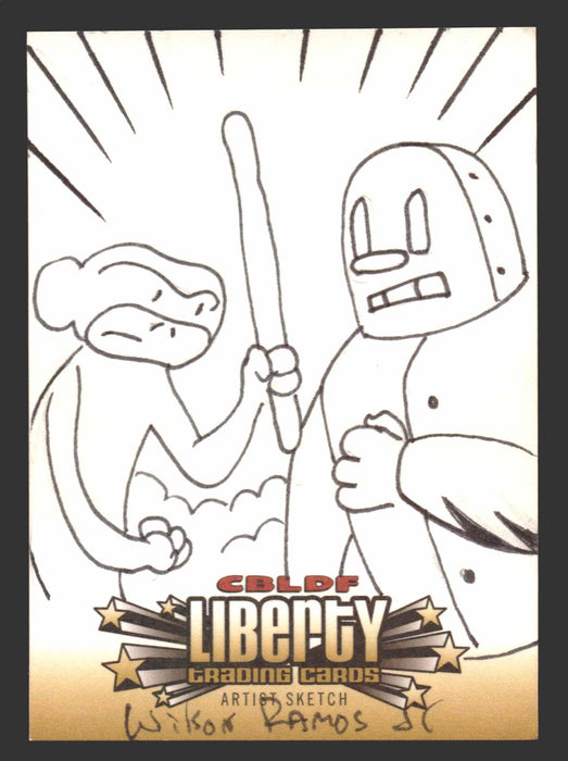 2011 Cryptozoic CBLDF Liberty Artist Sketch Card by Wilson Ramos Jr - TvMovieCards.com