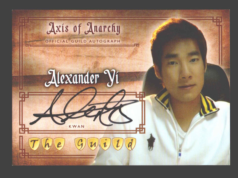 2012 The Guild Seasons 1-3 Alexander Yi as Kwan Autograph Card A17 Cryptozoic