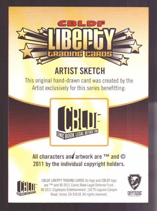 2011 CBLDF Comic Book Legal Defense Fund Liberty Artist Sketch Trading Card - TvMovieCards.com