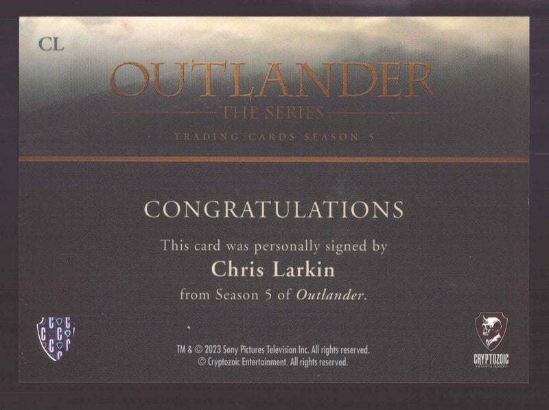Outlander Season 5 Chris Larkin as Richard Brown CL Autograph Card - TvMovieCards.com