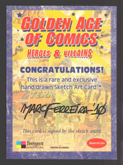 Golden Age of Comics Heroes & Villains Artist Sketch Card Breygent by Marcelo Fe - TvMovieCards.com
