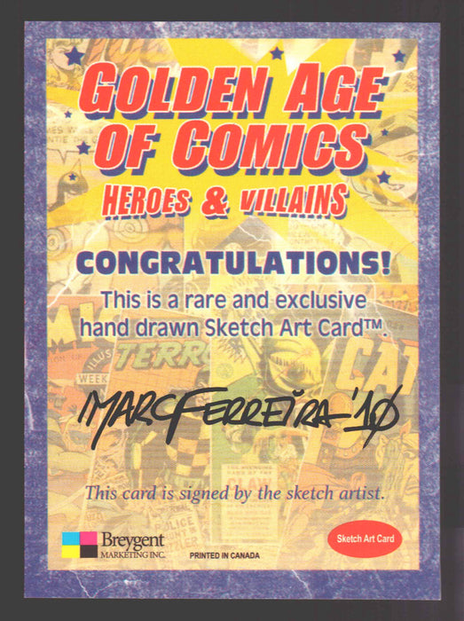 Golden Age of Comics Heroes & Villains Artist Sketch Card Breygent by Marcelo Fe - TvMovieCards.com
