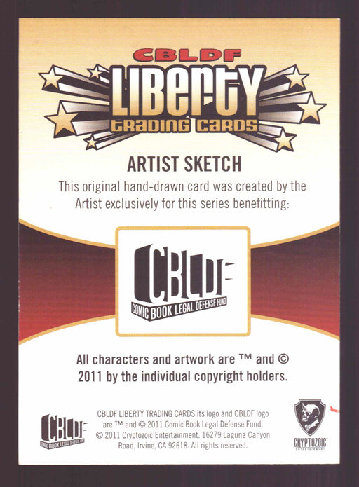2011 Cryptozoic CBLDF Liberty Artist Sketch Card by Jerry Fleming   - TvMovieCards.com