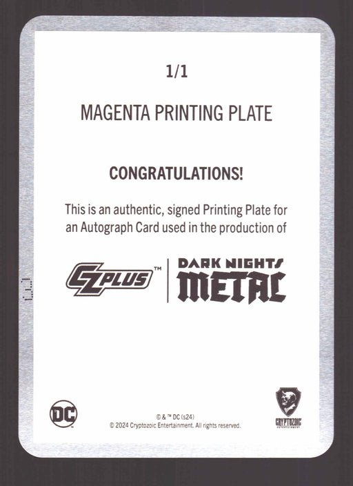 2024 CZX Dark Nights Metal Printing Plate Autograph Card Danny Miki TC-DM - TvMovieCards.com