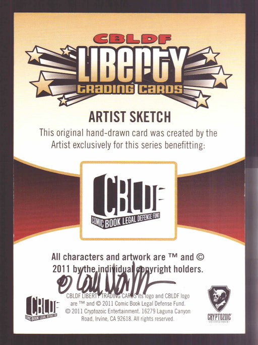 2011 Cryptozoic CBLDF Liberty Artist Sketch Card Bone by Larry Marder - TvMovieCards.com