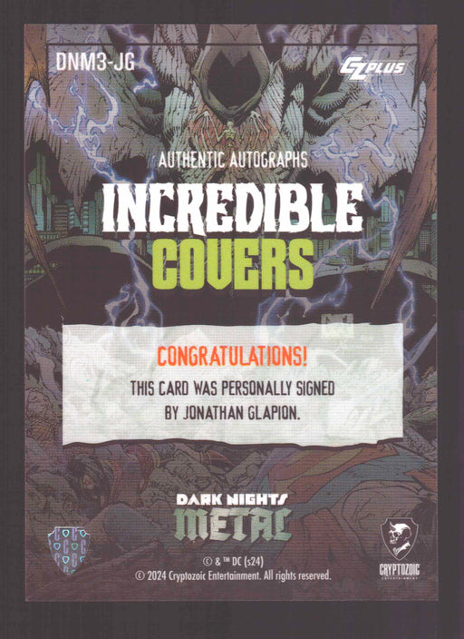 2024 CZX Dark Nights Metal Autograph Card Jonathan Glapion DNM3-JG - TvMovieCards.com