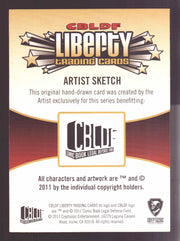 2011 Cryptozoic CBLDF Liberty Artist Sketch Card Bone by Jerry Fleming - TvMovieCards.com
