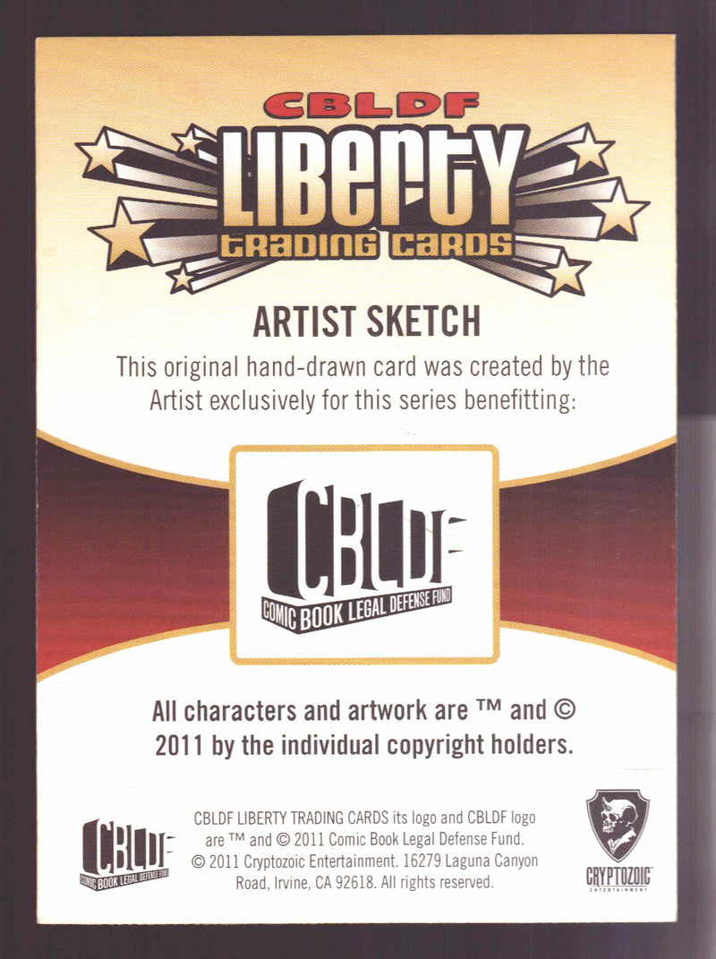 2011 Cryptozoic CBLDF Liberty Artist Sketch Card Bone by Jerry Fleming - TvMovieCards.com