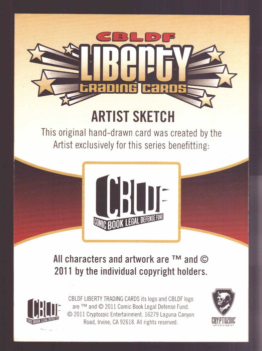 2011 Cryptozoic CBLDF Liberty Artist Sketch Card by Wilson Ramos Jr - TvMovieCards.com