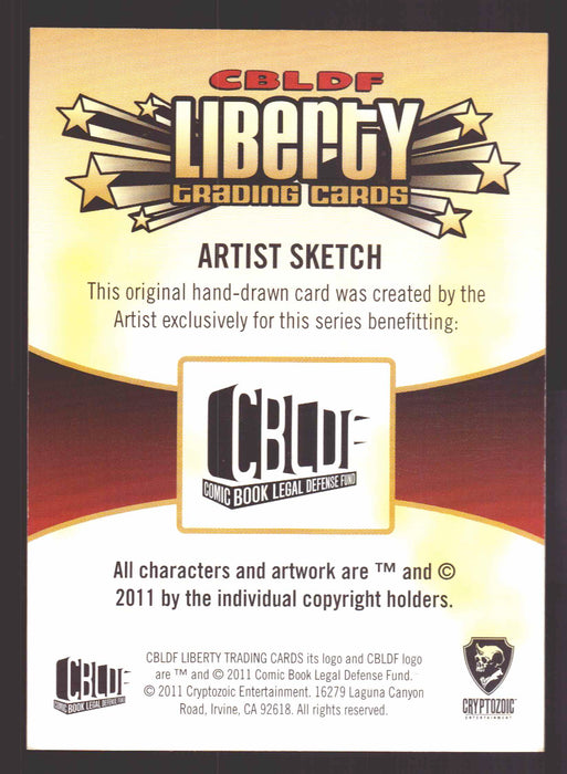 2011 Cryptozoic CBLDF Liberty Artist Sketch Card by Christian James Thomas   - TvMovieCards.com