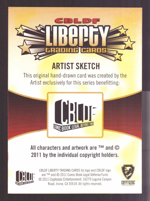 2011 Cryptozoic CBLDF Liberty Artist Sketch Trading Card by Danielle Soloud - TvMovieCards.com