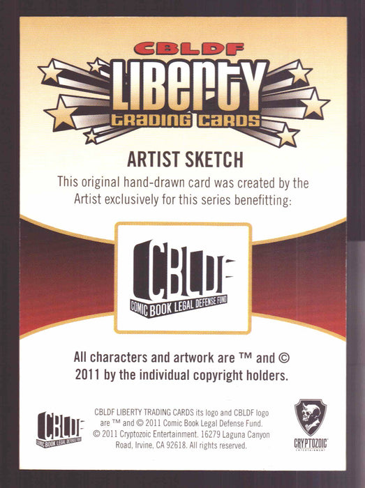 2011 CBLDF Comic Book Legal Defense Fund Liberty Artist Sketch Trading Card - TvMovieCards.com