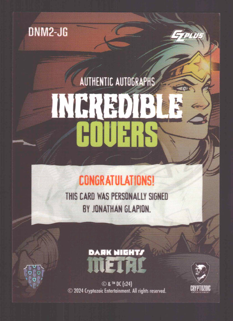 2024 CZX Dark Nights Metal Autograph Card Jonathan Glapion DNM2-JG - TvMovieCards.com
