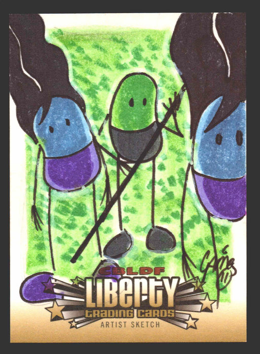 2011 Cryptozoic CBLDF Liberty Artist Sketch Card by Christian James Thomas   - TvMovieCards.com