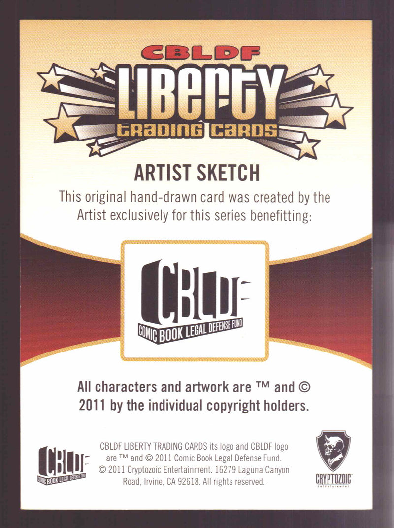 2011 CBLDF Liberty Artist Sketch Coraline Trading Card by Neil Gaiman - TvMovieCards.com
