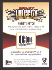 2011 Cryptozoic CBLDF Liberty Artist Sketch Card by Alayna Lemmer - TvMovieCards.com