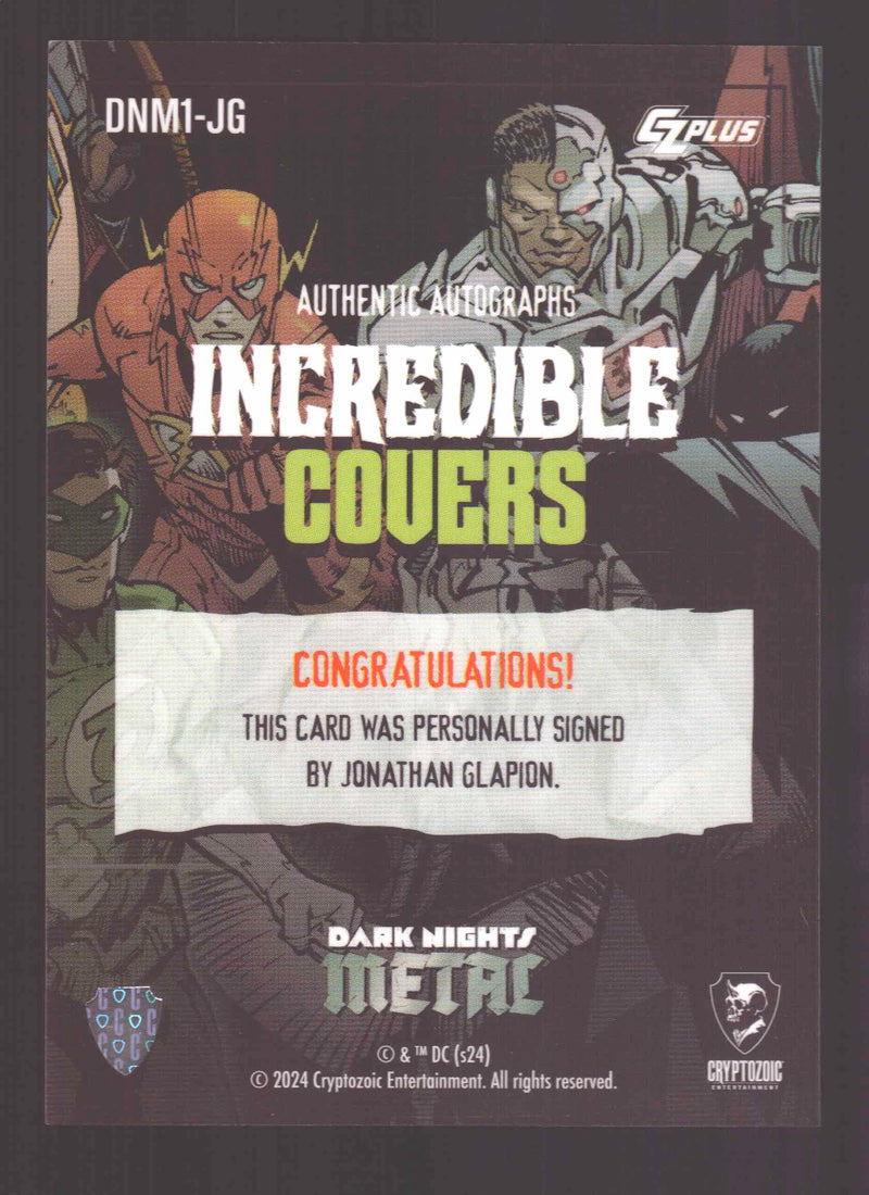 2024 CZX Dark Nights Metal Autograph Card Jonathan Glapion DNM1-JG - TvMovieCards.com