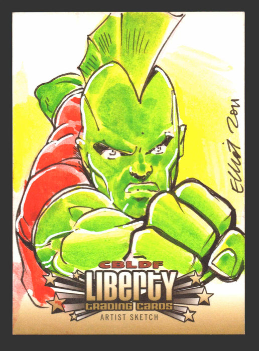 2011 Cryptozoic CBLDF Liberty Artist Sketch Card by Elliot Fernandez   - TvMovieCards.com