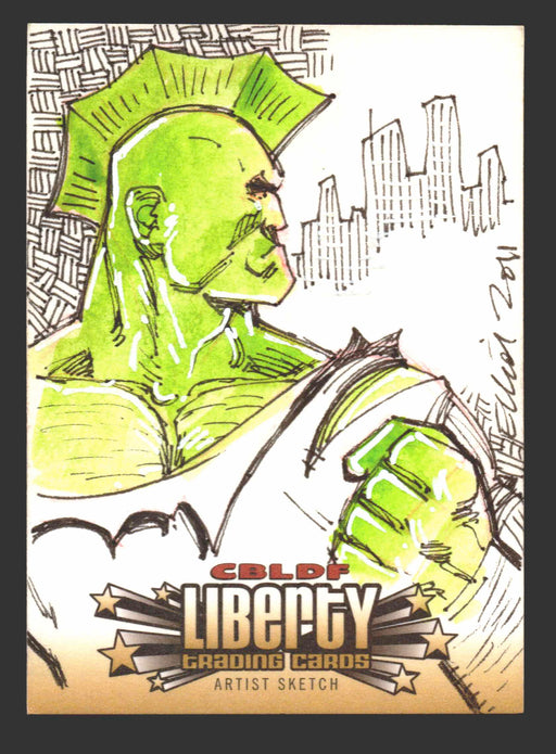 2011 Cryptozoic CBLDF Liberty Artist Sketch Card by Elliot Fernandez   - TvMovieCards.com