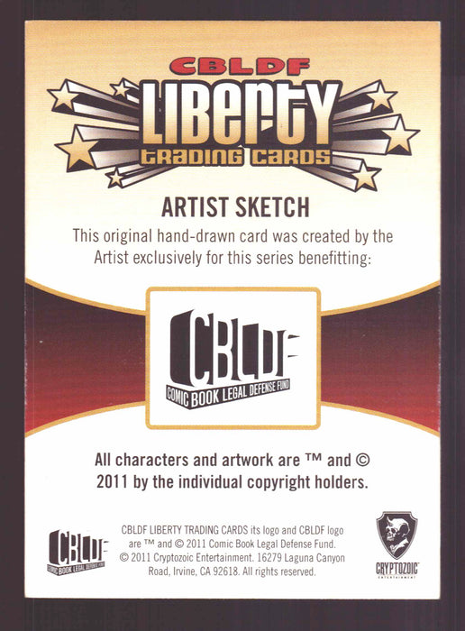 2011 Cryptozoic CBLDF Liberty Artist Sketch Card by Elliot Fernandez   - TvMovieCards.com