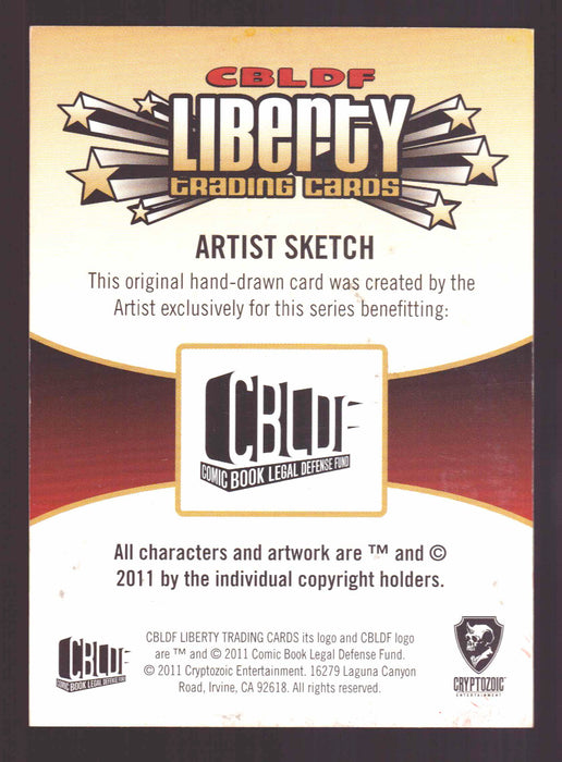 2011 Cryptozoic CBLDF Liberty Artist Sketch Card by Elliot Fernandez   - TvMovieCards.com