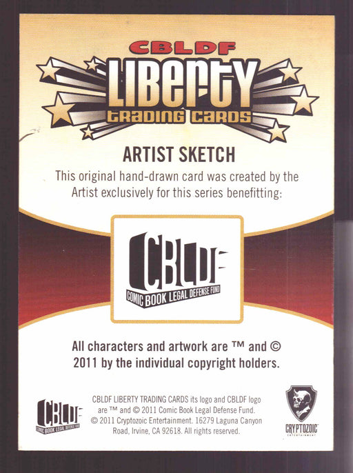 2011 CBLDF Comic Book Legal Defense Fund Liberty Artist Sketch Trading Card - TvMovieCards.com