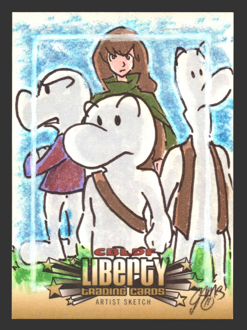 2011 Cryptozoic CBLDF Liberty Artist Sketch Card by Christian James Thomas - TvMovieCards.com
