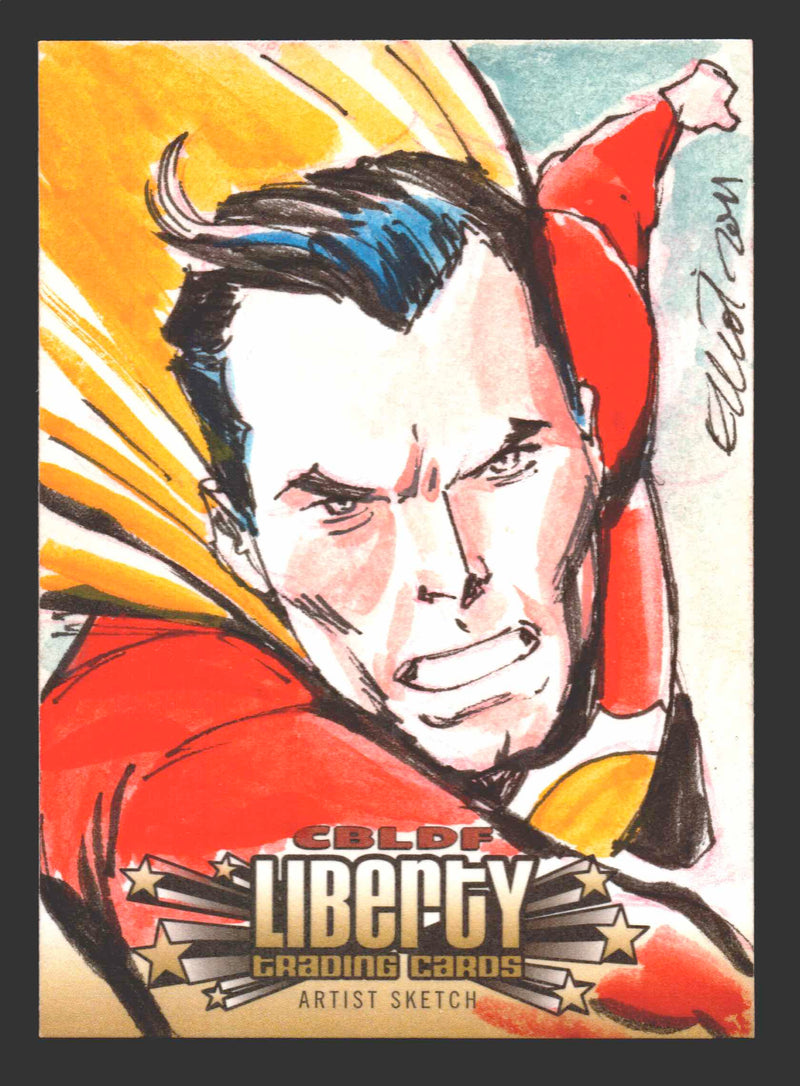 2011 Cryptozoic CBLDF Liberty Artist Sketch Card by Elliot Fernandez   - TvMovieCards.com
