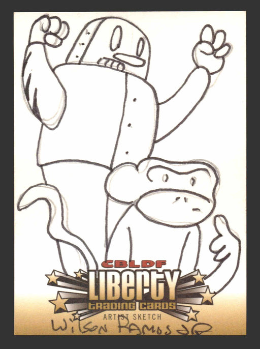 2011 Cryptozoic CBLDF Liberty Artist Sketch Card by Wilson Ramos Jr - TvMovieCards.com