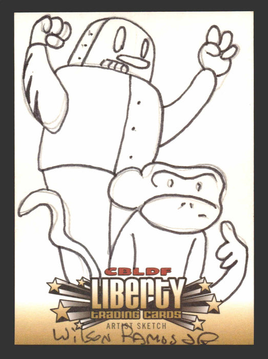 2011 Cryptozoic CBLDF Liberty Artist Sketch Card by Wilson Ramos Jr - TvMovieCards.com