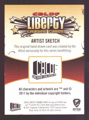 2011 CBLDF Comic Book Legal Defense Fund Liberty Artist Sketch Trading Card   - TvMovieCards.com