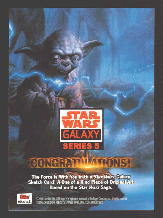 2010 Star Wars Galaxy Series 5 Sketch Trading Card 1/1 Bruce Gerlach Topps - TvMovieCards.com