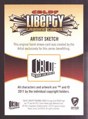 2011 Cryptozoic CBLDF Liberty Artist Sketch Card by Christian James Thomas - TvMovieCards.com