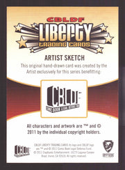 2011 Cryptozoic CBLDF Liberty Artist Sketch Card by Elliot Fernandez   - TvMovieCards.com