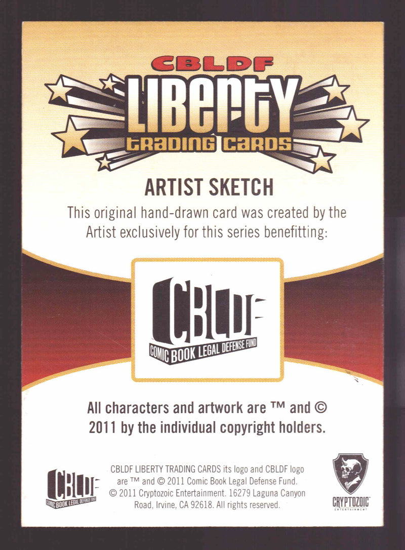 2011 Cryptozoic CBLDF Liberty Artist Sketch Card by Elliot Fernandez   - TvMovieCards.com