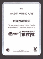 2024 CZX Dark Nights Metal Printing Plate Autograph Card Greg Capullo DNM3-GC - TvMovieCards.com