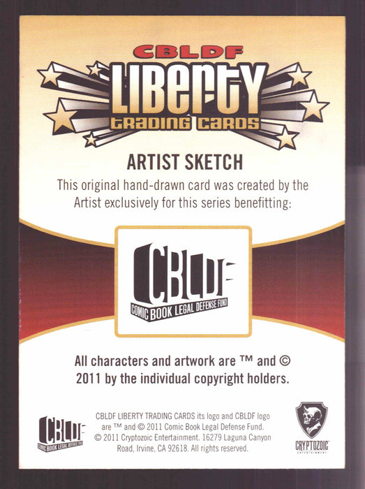 2011 CBLDF Comic Book Legal Defense Fund Liberty Artist Sketch Trading Card - TvMovieCards.com