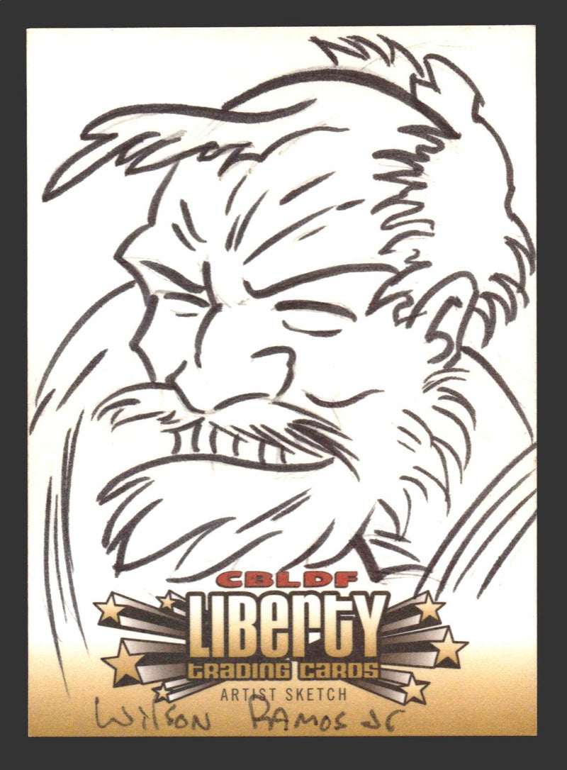 2011 CBLDF Liberty Artist Sketch Trading Card by Wilson Ramos Jr   - TvMovieCards.com