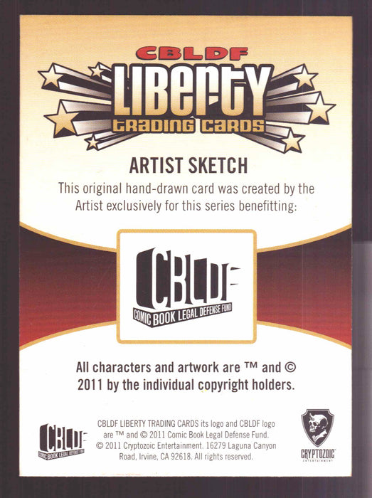 2011 CBLDF Comic Book Legal Defense Fund Liberty Artist Sketch Trading Card - TvMovieCards.com