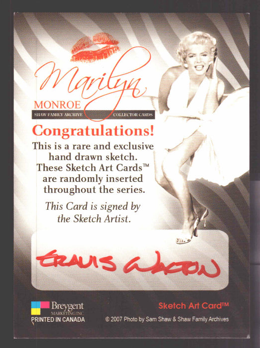 2007 Marilyn Monroe: Shaw Family Archive Sketch Card Travis Walton Breygent - TvMovieCards.com
