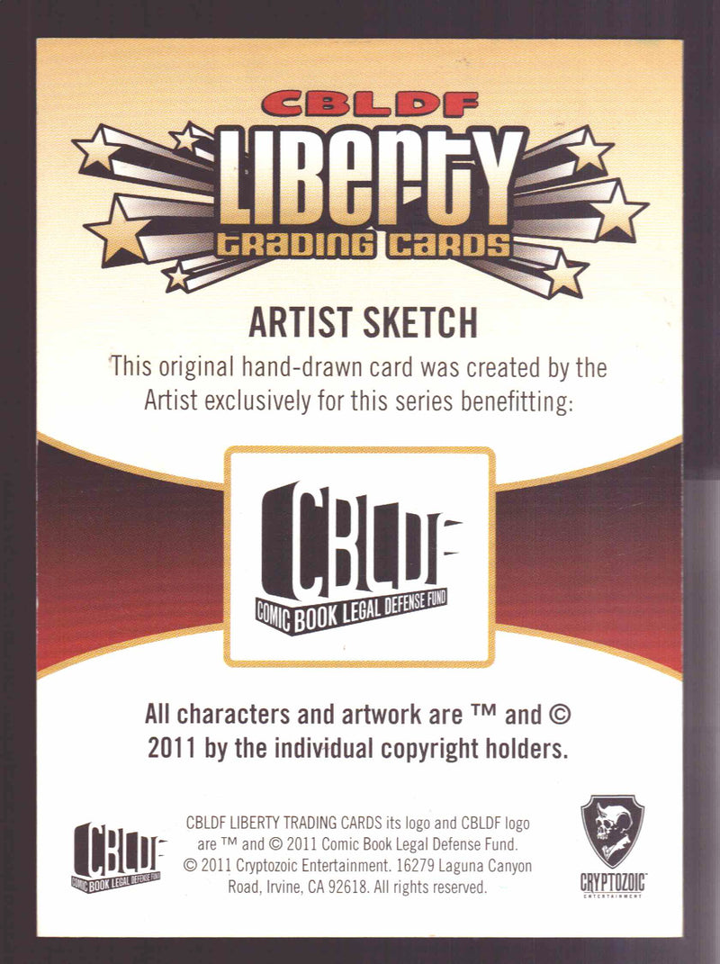 2011 CBLDF Liberty Artist Sketch Trading Card by Rich Molinelli RAM - TvMovieCards.com