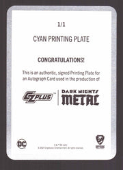 2024 CZX Dark Nights Metal Printing Plate Autograph Card Greg Capullo DNM4-GC - TvMovieCards.com