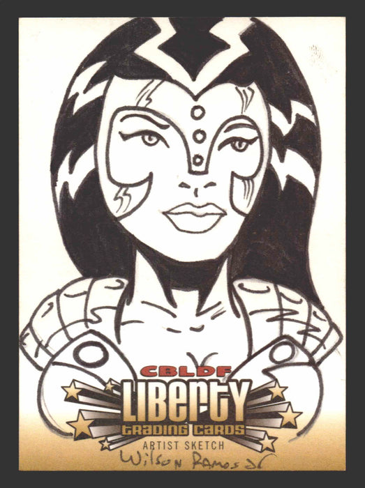 2011 Cryptozoic CBLDF Liberty Artist Sketch Card by Wilson Ramos Jr - TvMovieCards.com